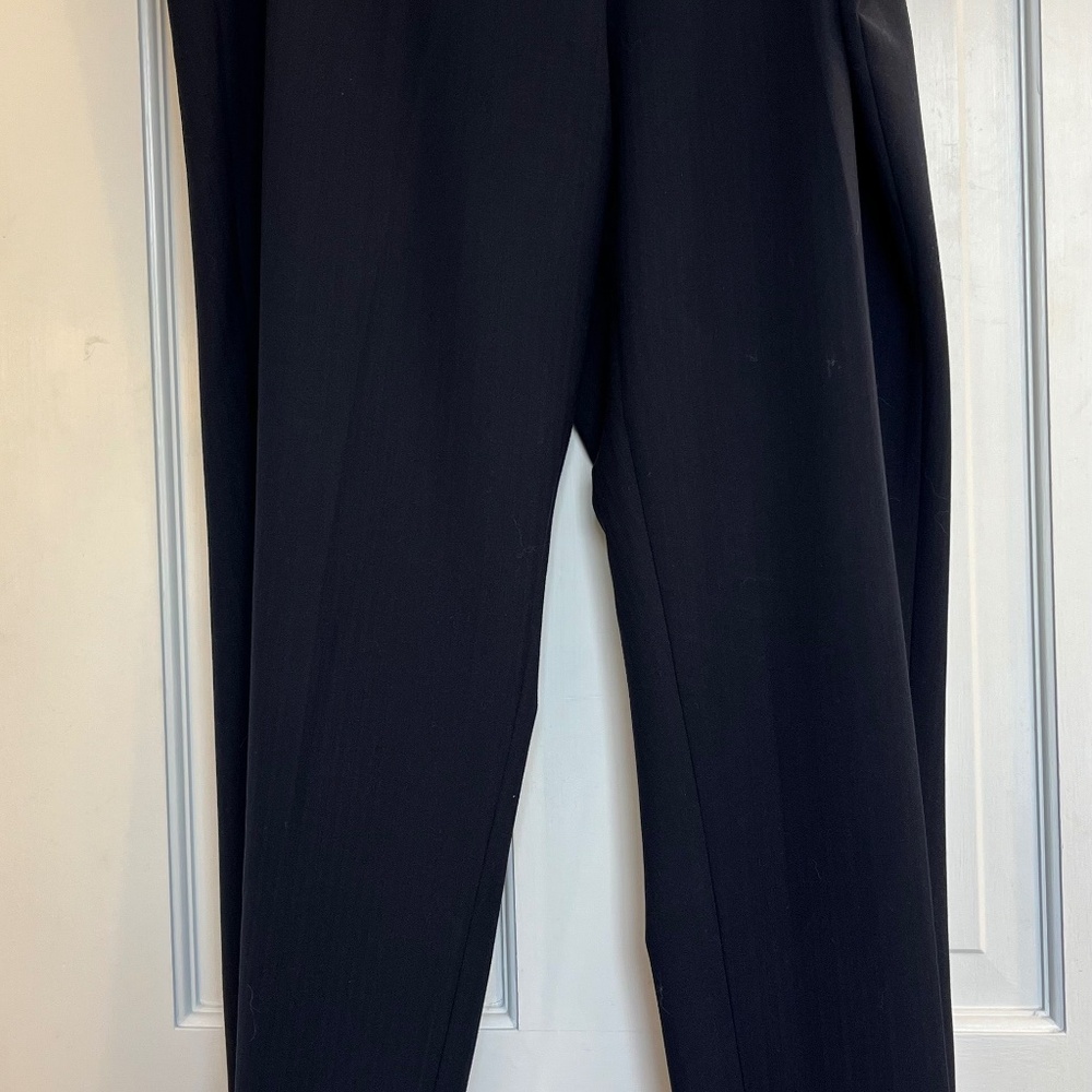 Amanda & Chelsea Navy-on-Navy Striped Professional Pants, Size 16